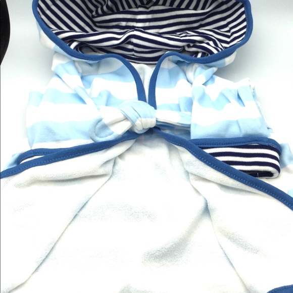 Cloud island baby boys stripe knit terry robe blue - Picture 3 of 11